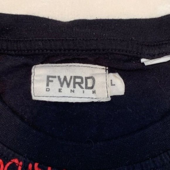 Graphic AOP T-Shirt Mens FWRD Denim Paint Me Down All Over Print Large - Picture 3 of 8